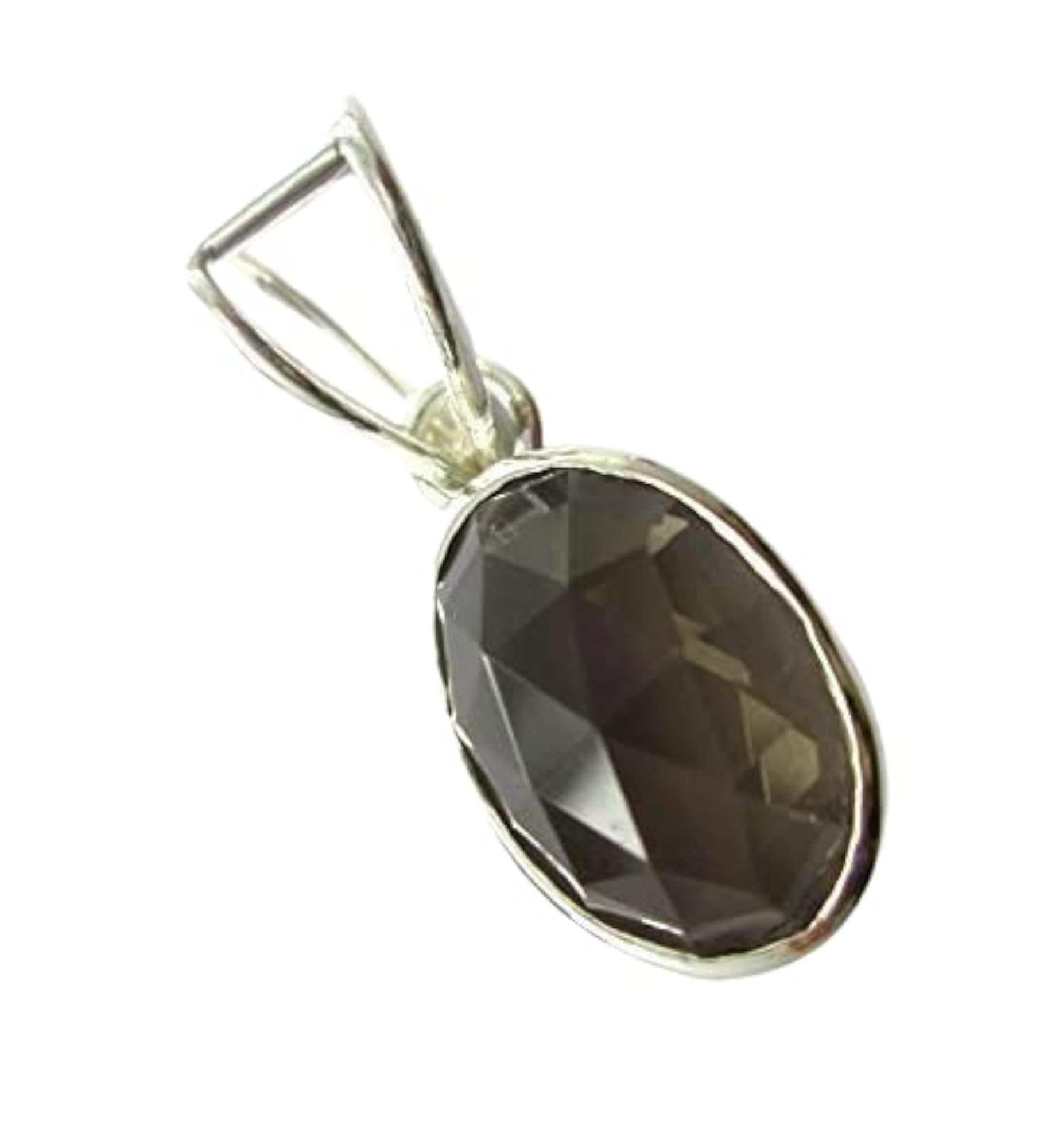 2ct Smoky Topaz 925 Solid Sterling Silver Pendant